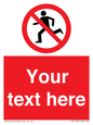 PV5138: Custom No Running Sign