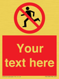 PV5138: Custom No Running Sign