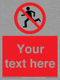 PV5138: Custom No Running Sign