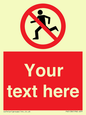 PV5138: Custom No Running Sign