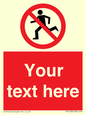 PV5138: Custom No Running Sign