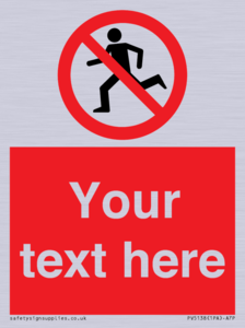 PV5138: Custom No Running Sign