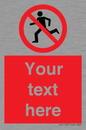 PV5138: Custom No Running Sign