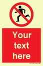 PV5138: Custom No Running Sign