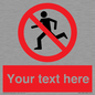 PV5138: Custom No Running Sign