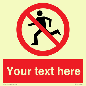 PV5138: Custom No Running Sign