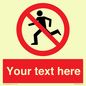 PV5138: Custom No Running Sign