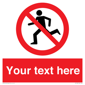PV5138: Custom No Running Sign