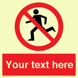 PV5138: Custom No Running Sign