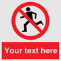 PV5138: Custom No Running Sign