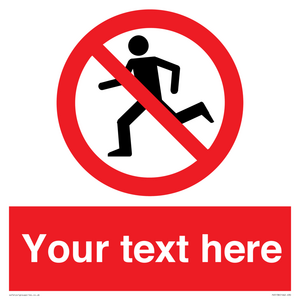 PV5138: Custom No Running Sign