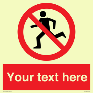 PV5138: Custom No Running Sign