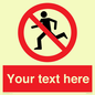PV5138: Custom No Running Sign