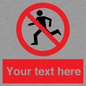 PV5138: Custom No Running Sign
