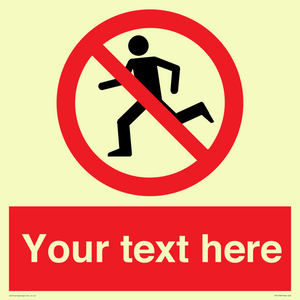 PV5138: Custom No Running Sign