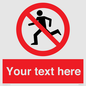 PV5138: Custom No Running Sign