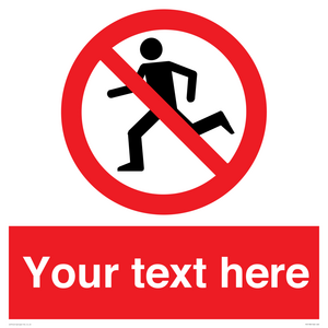 PV5138: Custom No Running Sign