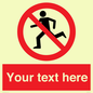 PV5138: Custom No Running Sign