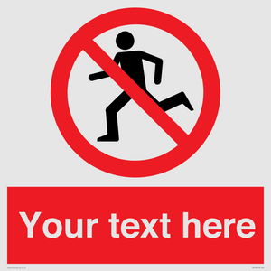PV5138: Custom No Running Sign