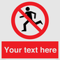 PV5138: Custom No Running Sign