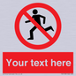 PV5138: Custom No Running Sign