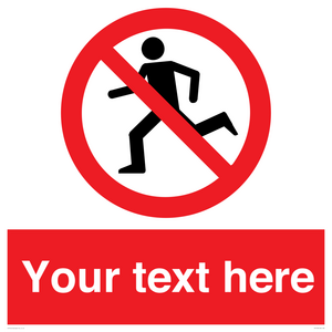 PV5138: Custom No Running Sign