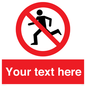 PV5138: Custom No Running Sign