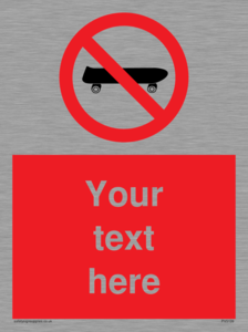 PV5139: Custom No Skateboarding Sign