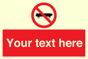 PV5139: Custom No Skateboarding Sign