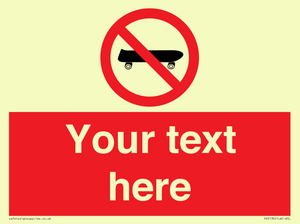 PV5139: Custom No Skateboarding Sign