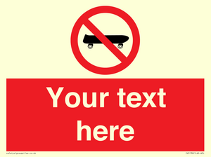 PV5139: Custom No Skateboarding Sign