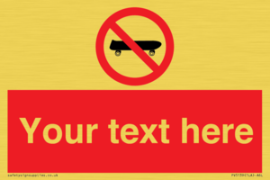 PV5139: Custom No Skateboarding Sign