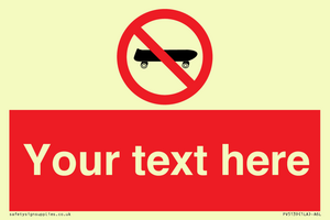PV5139: Custom No Skateboarding Sign