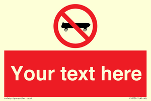 PV5139: Custom No Skateboarding Sign