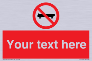 PV5139: Custom No Skateboarding Sign