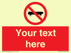 PV5139: Custom No Skateboarding Sign