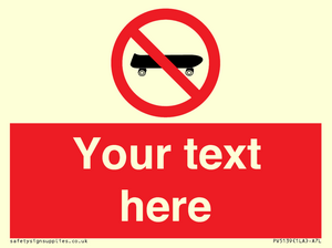 PV5139: Custom No Skateboarding Sign