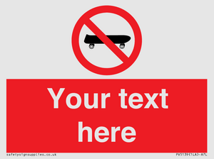 PV5139: Custom No Skateboarding Sign