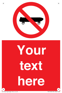 PV5139: Custom No Skateboarding Sign