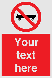 PV5139: Custom No Skateboarding Sign