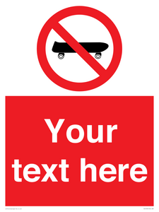 PV5139: Custom No Skateboarding Sign