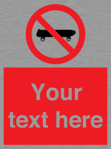 PV5139: Custom No Skateboarding Sign