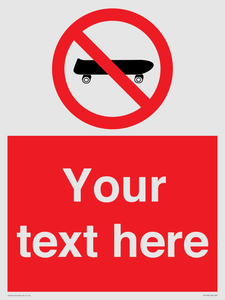 PV5139: Custom No Skateboarding Sign