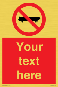 PV5139: Custom No Skateboarding Sign