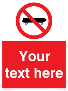 PV5139: Custom No Skateboarding Sign