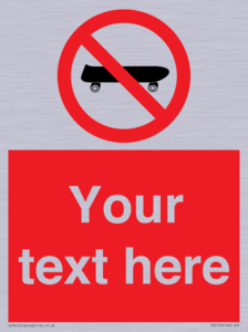 PV5139: Custom No Skateboarding Sign