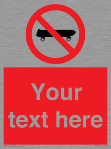 PV5139: Custom No Skateboarding Sign