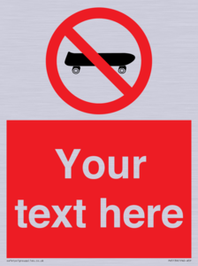 PV5139: Custom No Skateboarding Sign
