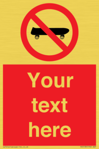 PV5139: Custom No Skateboarding Sign