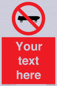 PV5139: Custom No Skateboarding Sign